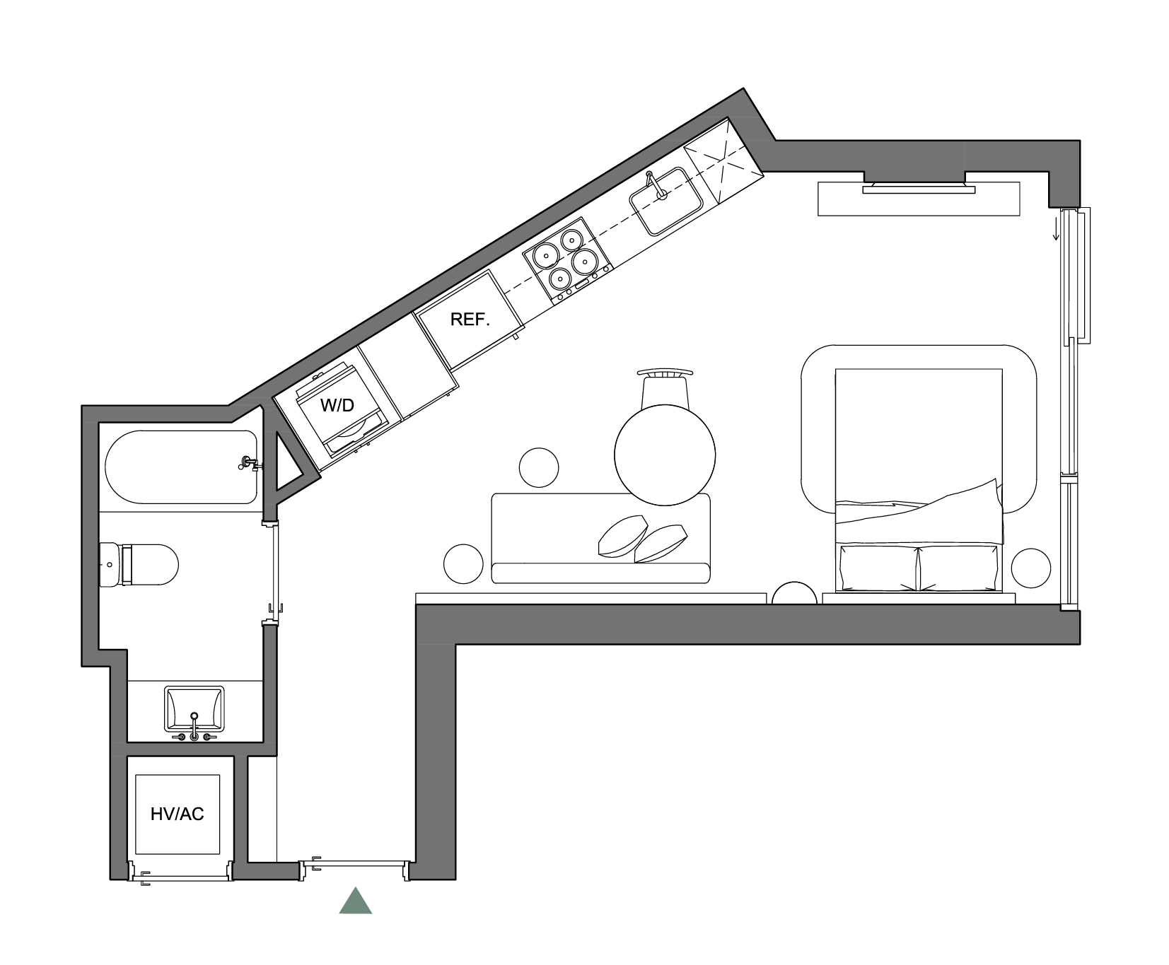 Residence 301 (Level 3) floor plan