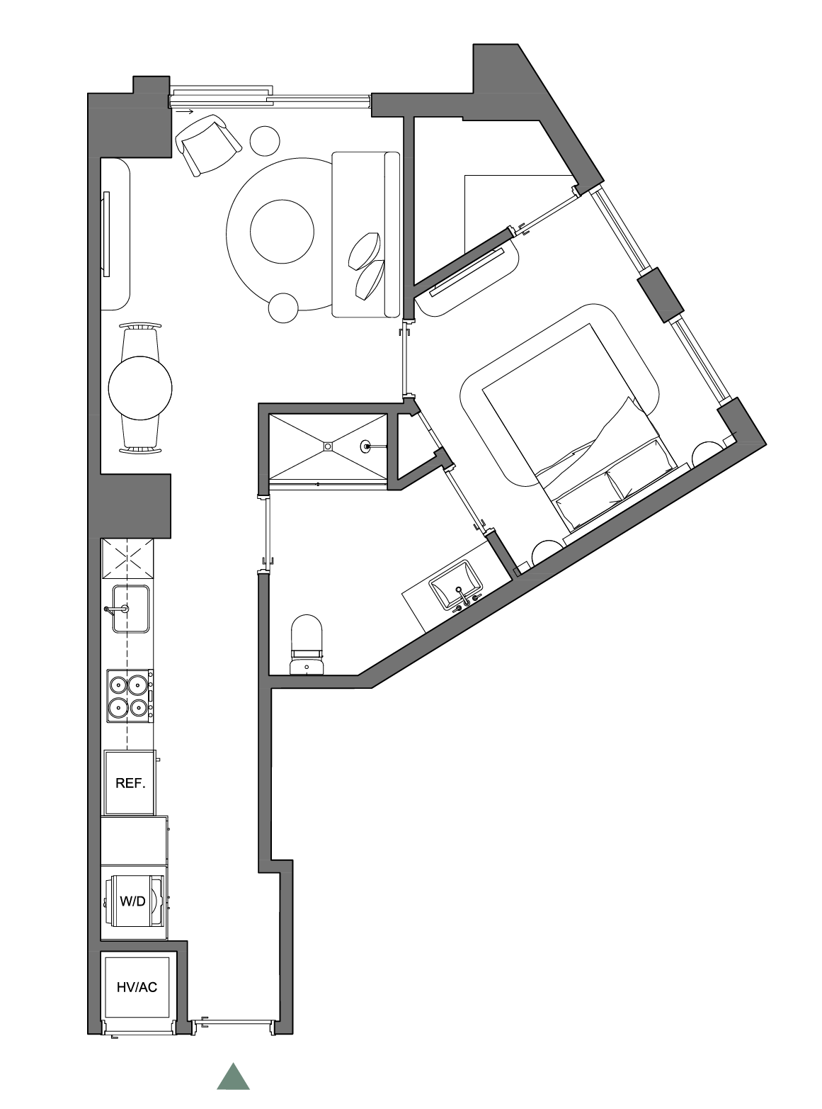Residence 302 (Level 3) floor plan
