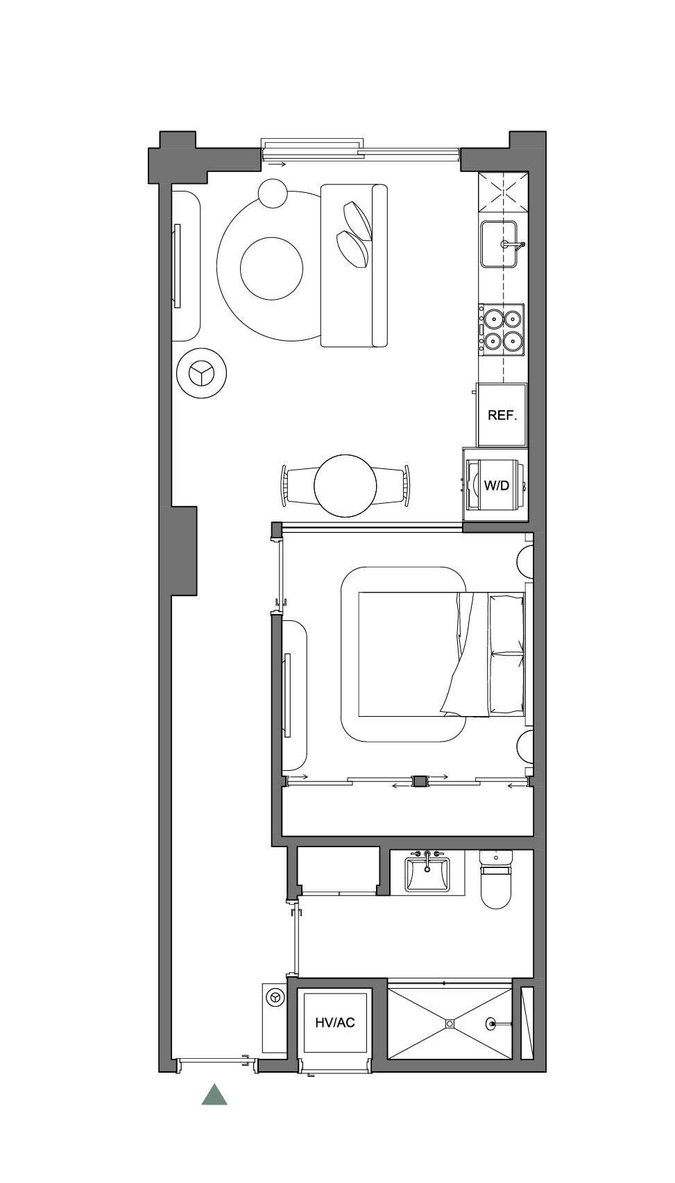 Residence 303 (Level 3) floor plan