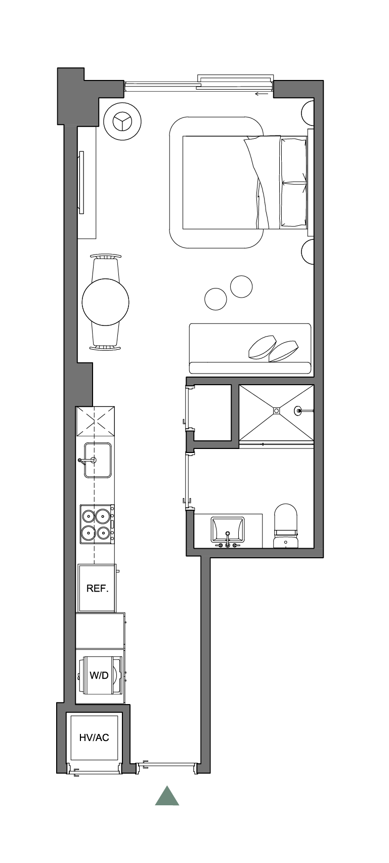 Residence 304 (Level 3) floor plan