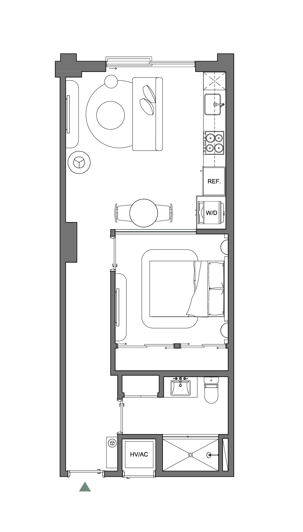 Residence 305 (Level 3) floor plan
