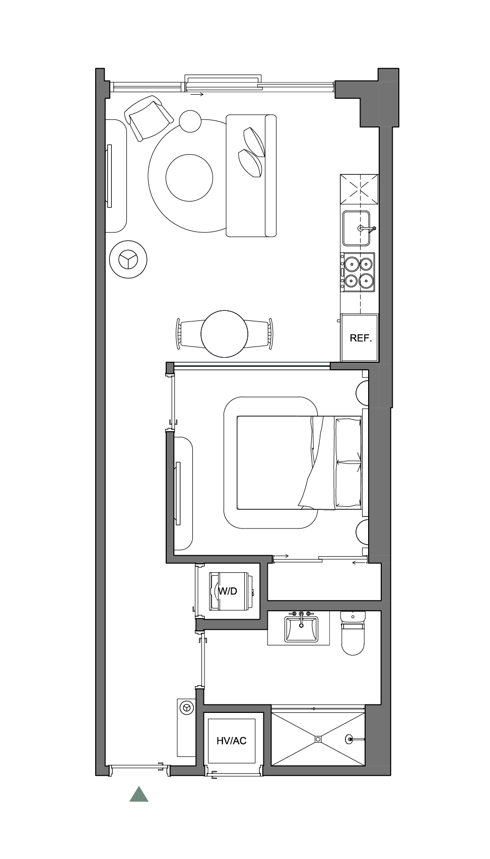 Residence 307 (Level 3) floor plan
