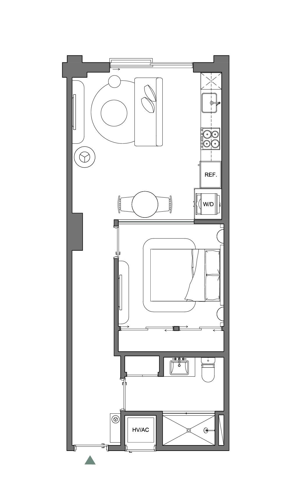 Residence 308 (Level 3) floor plan