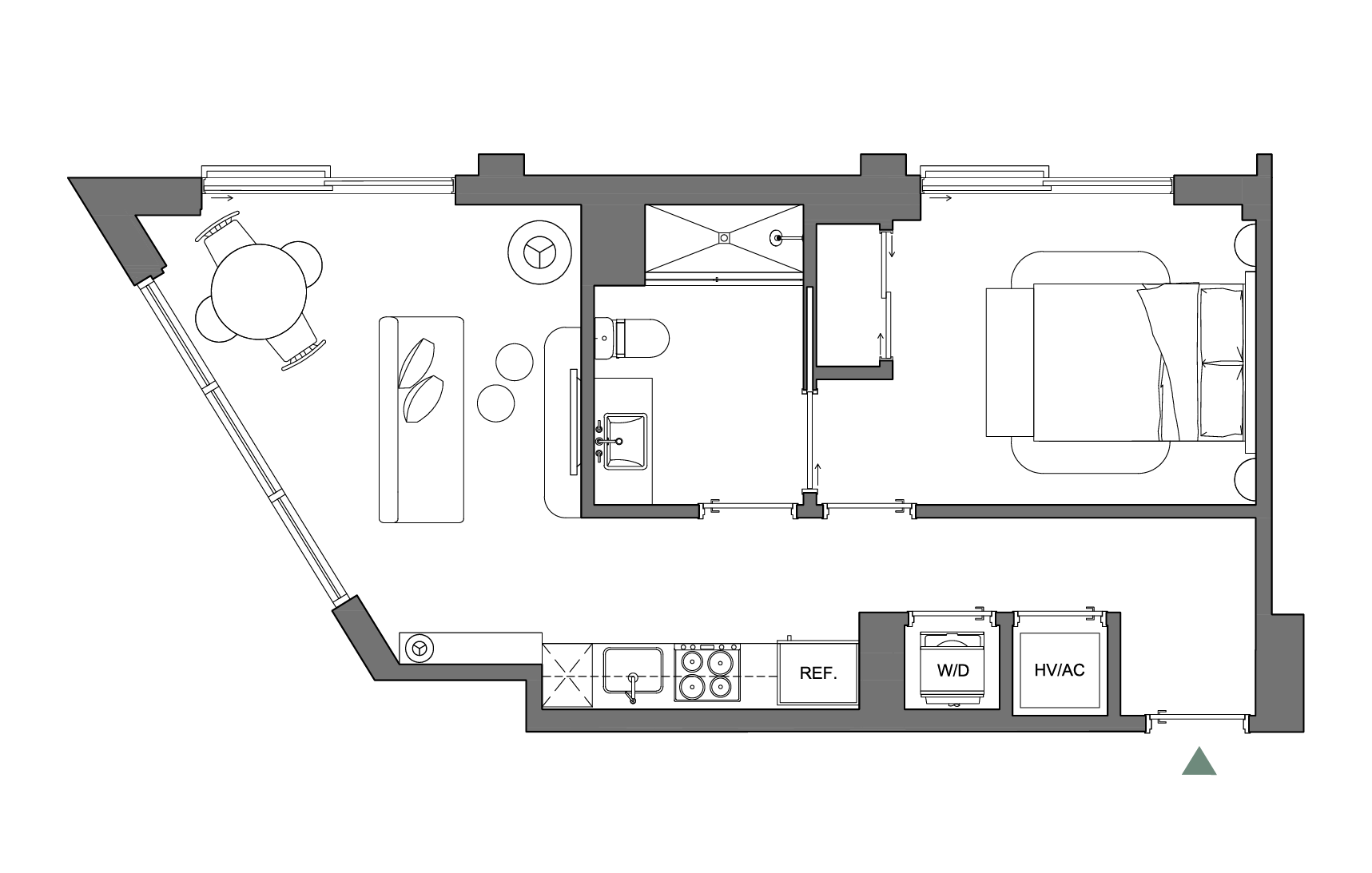Residence 309 (Level 3) floor plan
