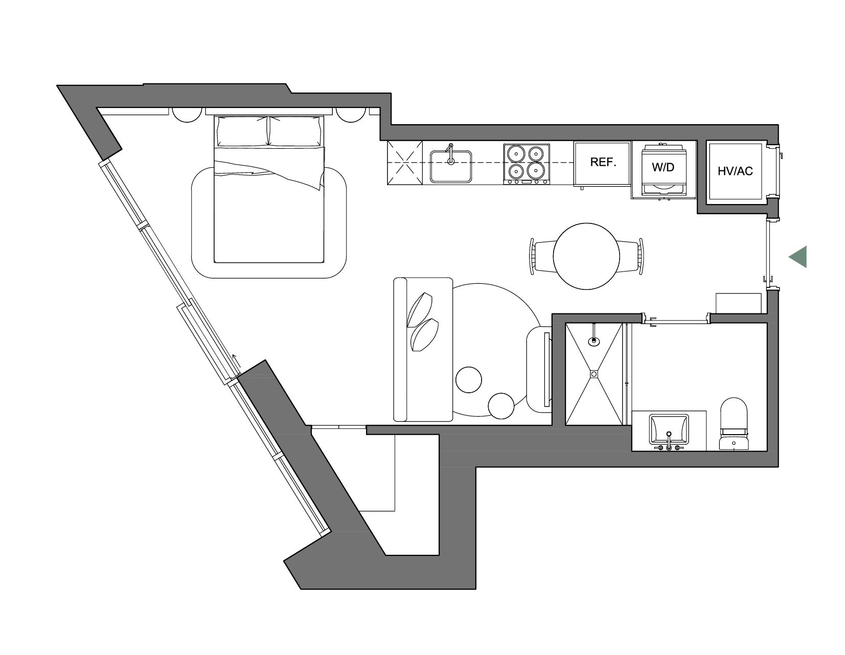 Residence 310 (Level 3) floor plan