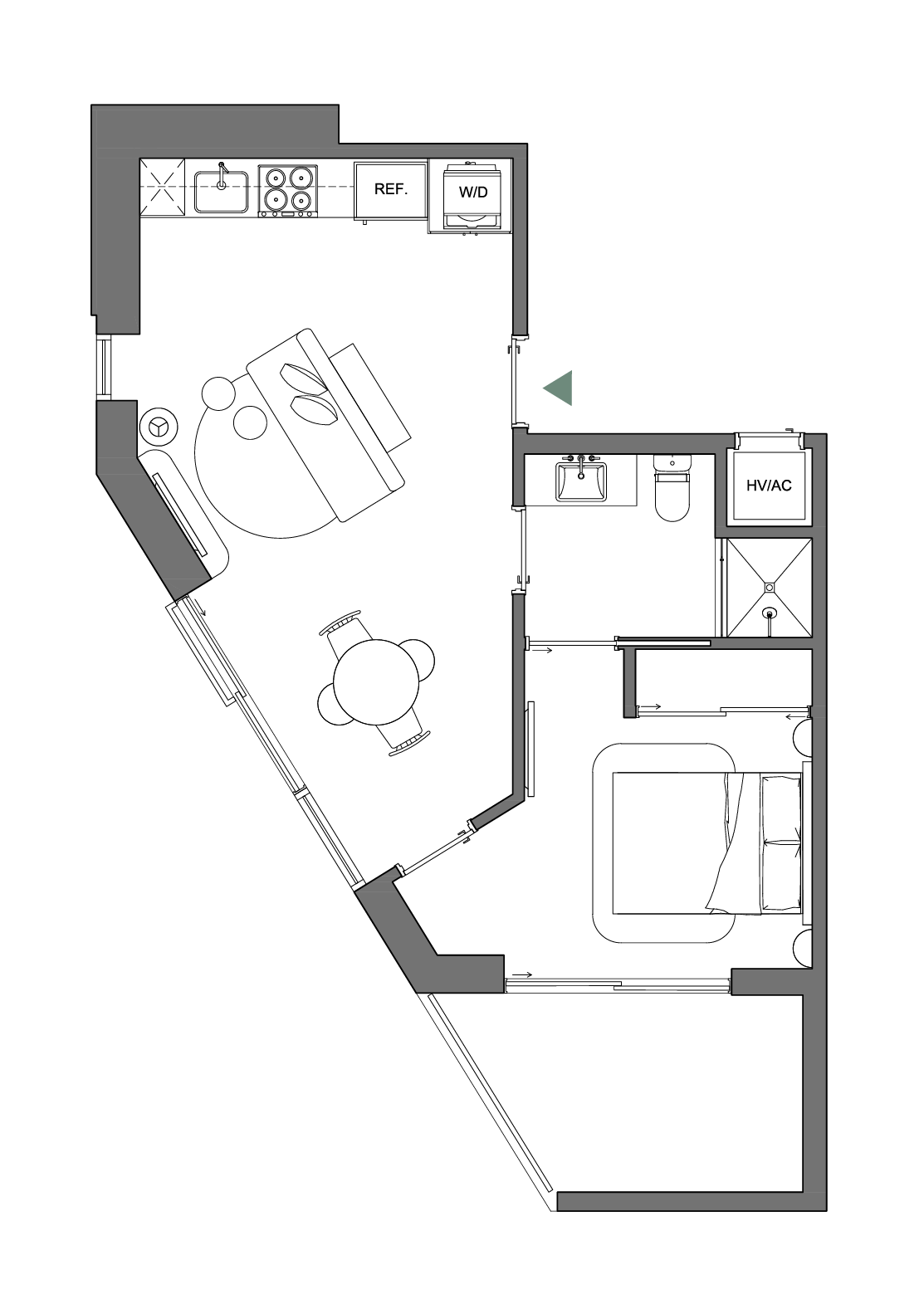Residence 311 (Level 3) floor plan