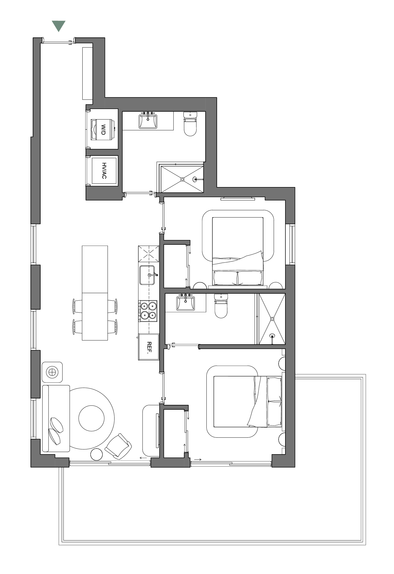 Residence 02 (Levels 4–12) floor plan