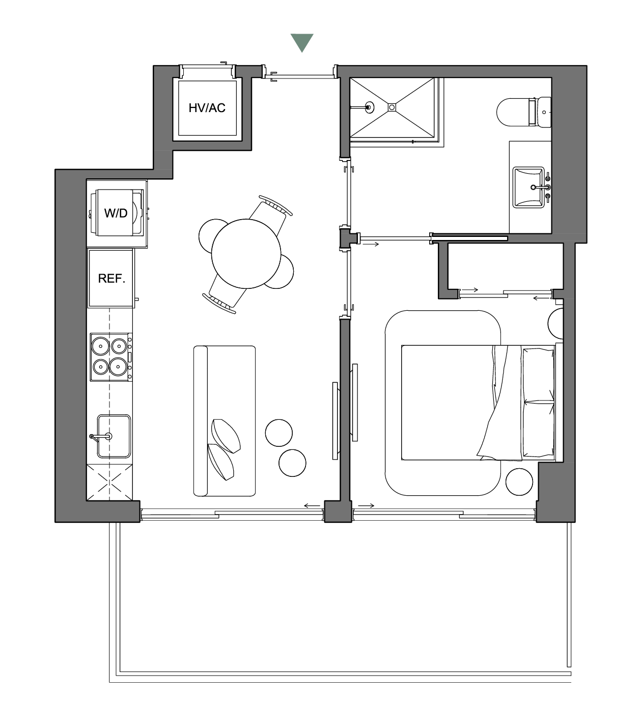 Residence 08 (Levels 4–12) floor plan